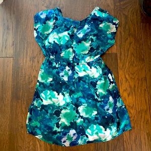 🌸2/$30 Xhileration Teal/Blue/Green Floral Dress